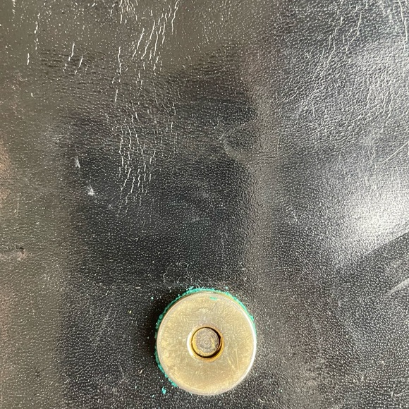 Vintage Leather Purse/Handbag Black/Brown Made in Italy - Picture 3 of 10